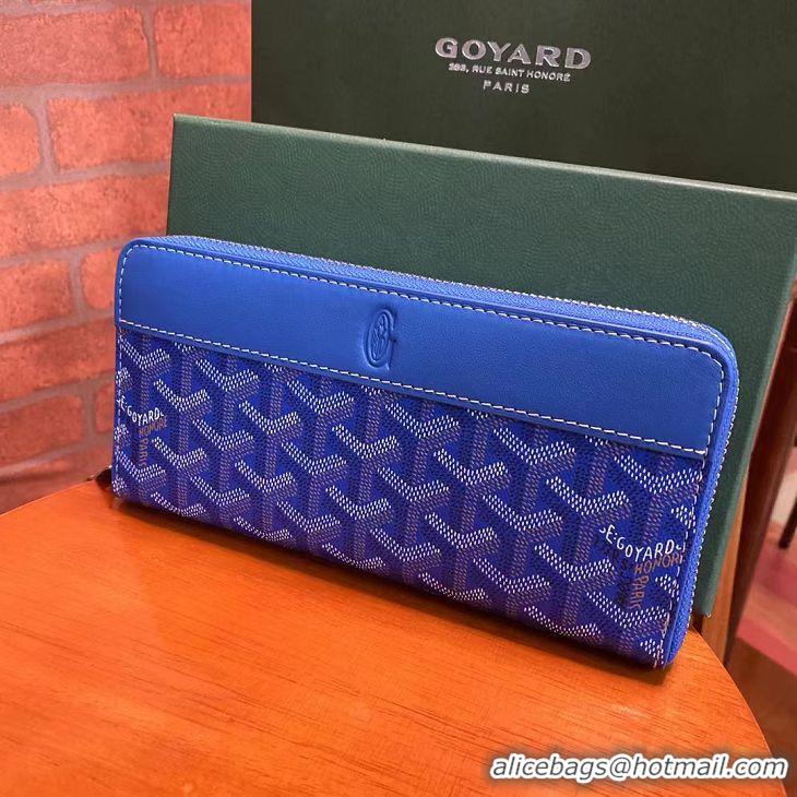 Original Cheap Goyard Original Zippy Organizer Wallet 020111 Light Blue