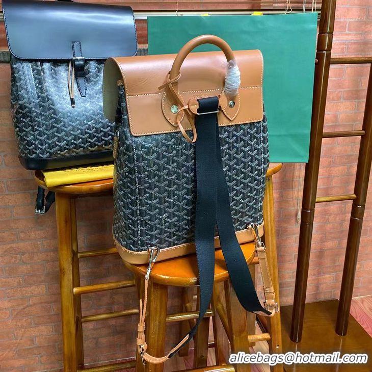 Newly Launched Goyard Alpin Original Backpack G8710 Black And Tan