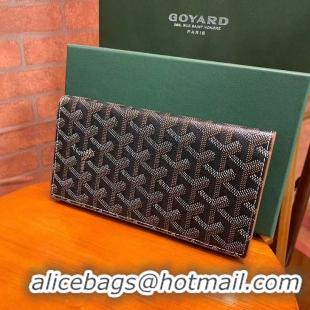 Hot Fashion Goyard Original Long Purse 020081 Black And Tan