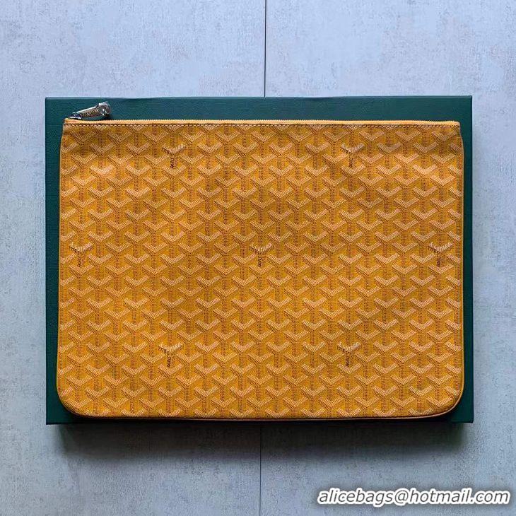 Noble Useful Goyard Original Senat Pouch iPad Bag Large L020115 Yellow