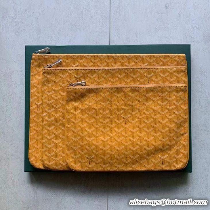 Noble Useful Goyard Original Senat Pouch iPad Bag Large L020115 Yellow