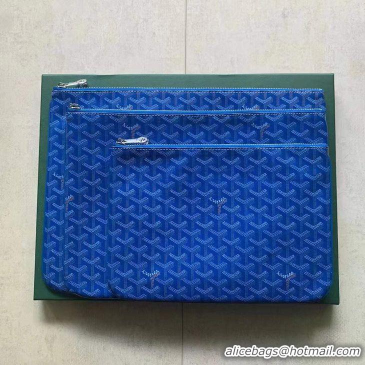 Trendy Design Goyard Original Senat Pouch iPad Bag Large L020115 Light Blue