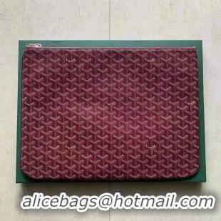 Traditional Discount Goyard Original Senat Pouch iPad Bag Large L020115 Bungundy