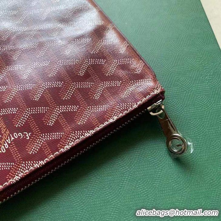 Traditional Discount Goyard Original Senat Pouch iPad Bag Large L020115 Bungundy