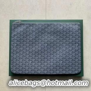 Hot Sell Goyard Original Senat Pouch iPad Bag Large L020115 Dark Grey