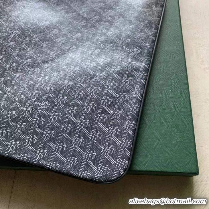 Hot Sell Goyard Original Senat Pouch iPad Bag Large L020115 Dark Grey