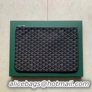 Best Discount Goyard Original Senat Pouch iPad Bag Medium M020115 Black