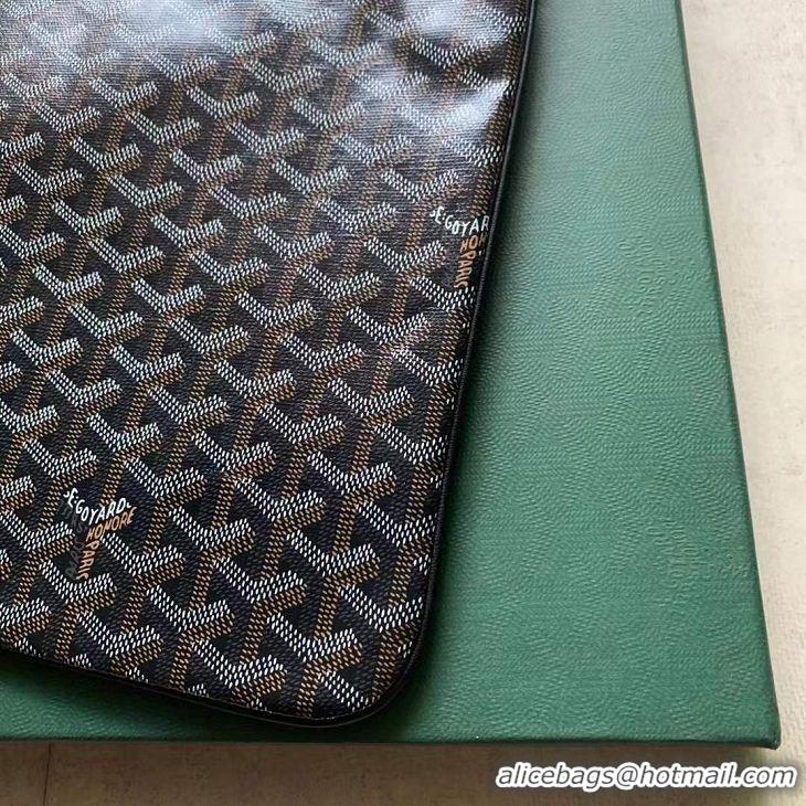 Best Discount Goyard Original Senat Pouch iPad Bag Medium M020115 Black