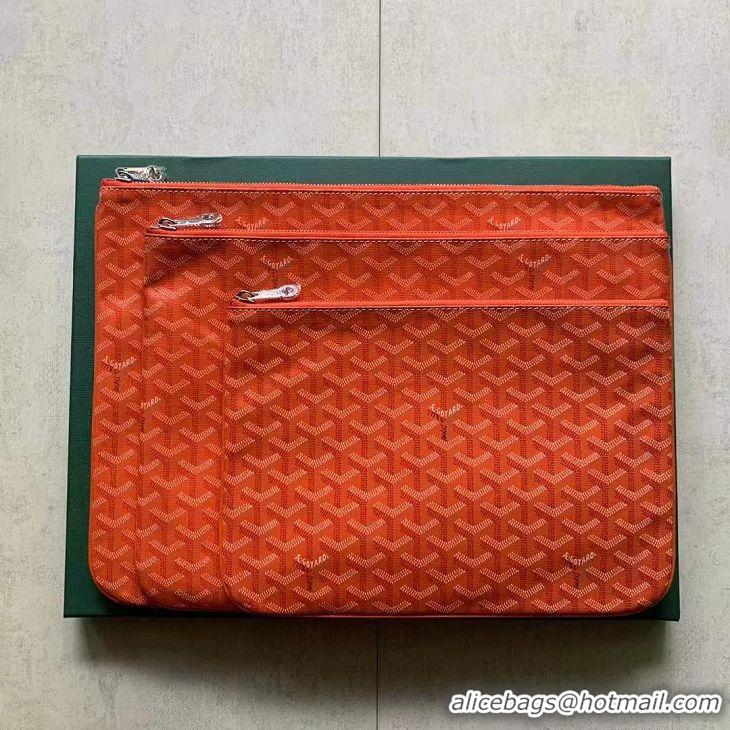 Classic Practical Goyard Original Senat Pouch iPad Bag Medium M020115 Orange