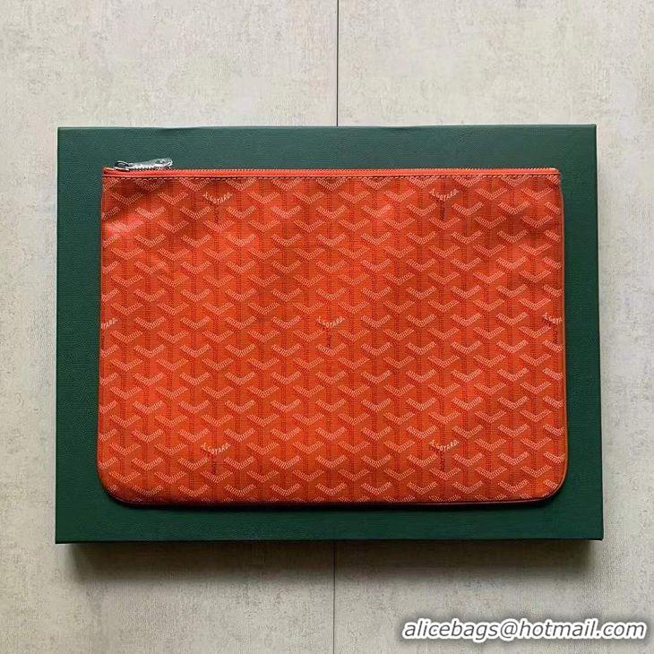 Classic Practical Goyard Original Senat Pouch iPad Bag Medium M020115 Orange