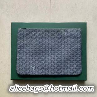 Best Discount Goyard Original Senat Pouch iPad Bag Medium M020115 Dark Grey