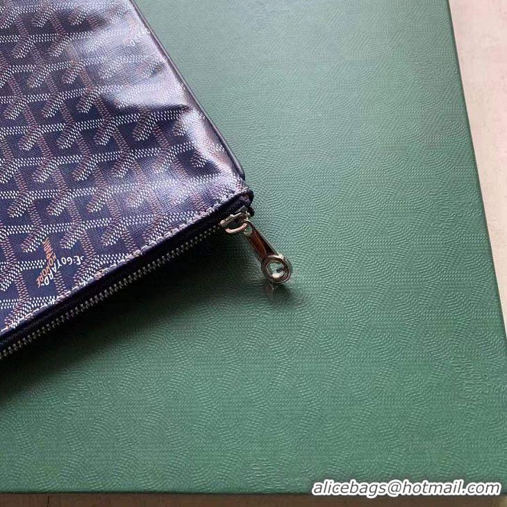 Low Price Goyard Original Senat Pouch iPad Bag Medium M020115 Navy Blue