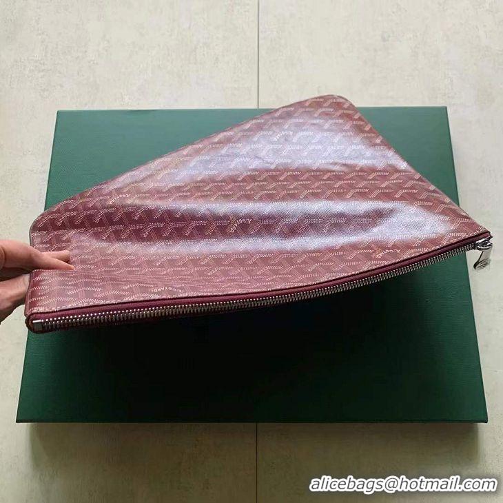 Top Quality Goyard Original Senat Pouch iPad Bag Medium M020115 Bungundy