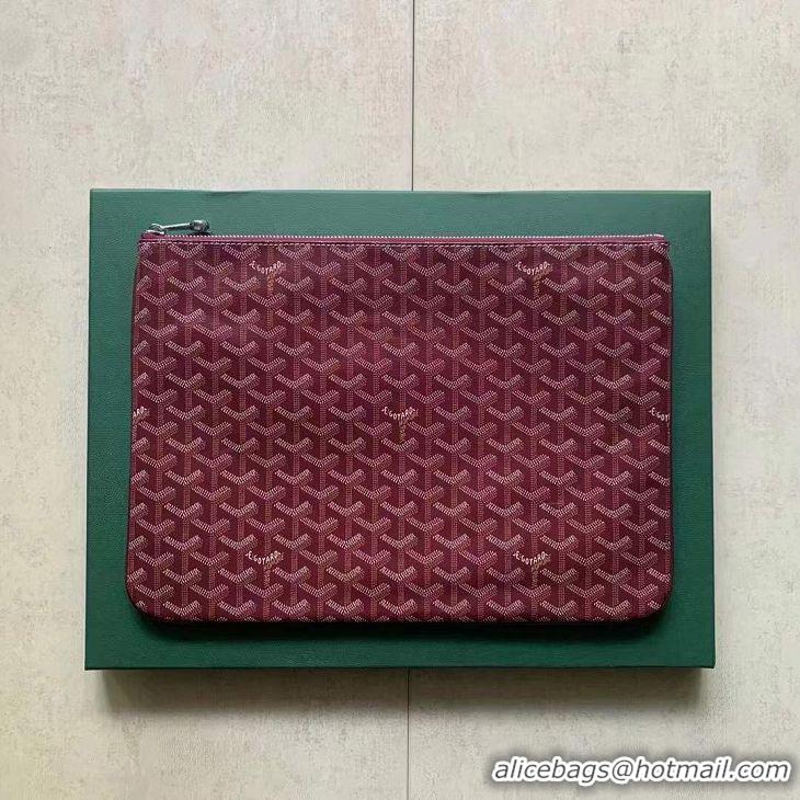 Top Quality Goyard Original Senat Pouch iPad Bag Medium M020115 Bungundy