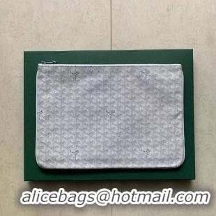 New Stylish Goyard Original Senat Pouch iPad Bag Medium M020115 White