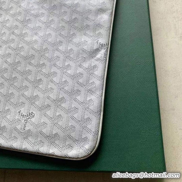 New Stylish Goyard Original Senat Pouch iPad Bag Medium M020115 White