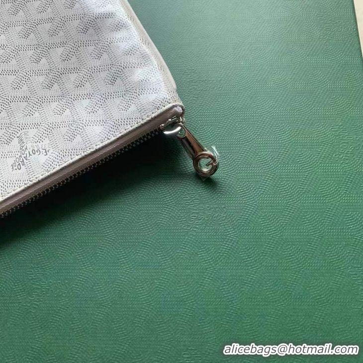 New Stylish Goyard Original Senat Pouch iPad Bag Medium M020115 White