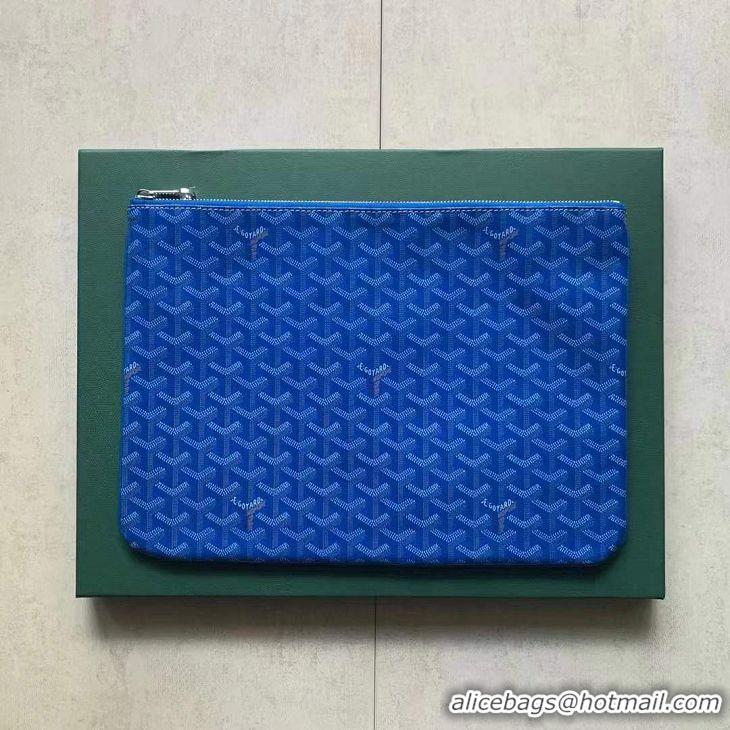 ​Inexpensive Goyard Original Senat Pouch iPad Bag Medium M020115 Light Blue