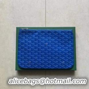 New Arrivals Goyard Original Senat Pouch iPad Bag Small S020115 Light Blue