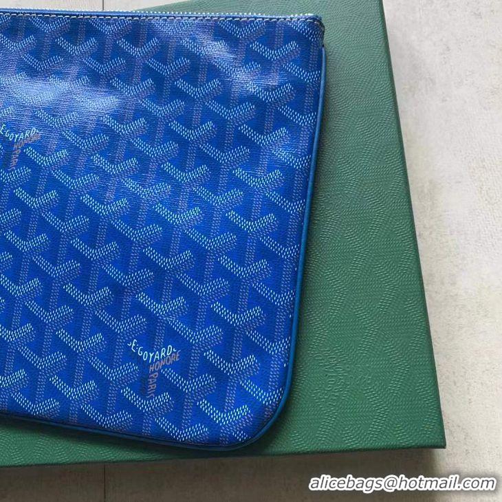 New Arrivals Goyard Original Senat Pouch iPad Bag Small S020115 Light Blue