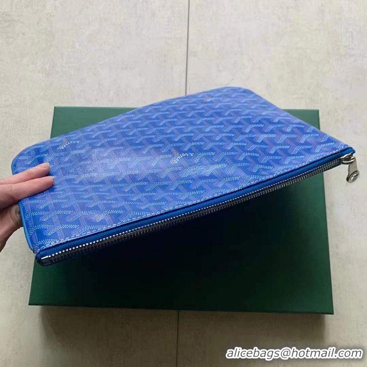 New Arrivals Goyard Original Senat Pouch iPad Bag Small S020115 Light Blue