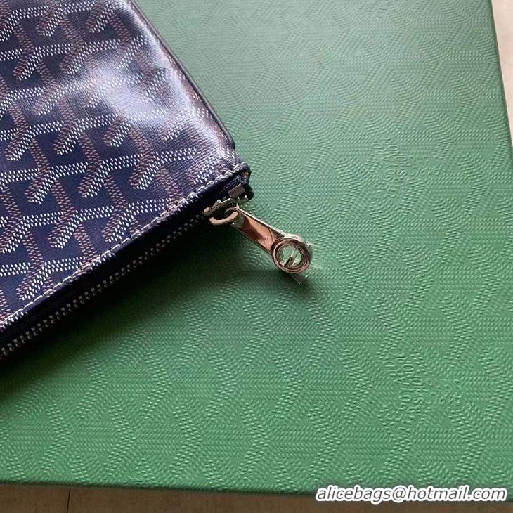 Shop Design Goyard Original Senat Pouch iPad Bag Small S020115 Navy Blue