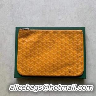 Discount Goyard Original Senat Pouch iPad Bag Small S020115 Yellow