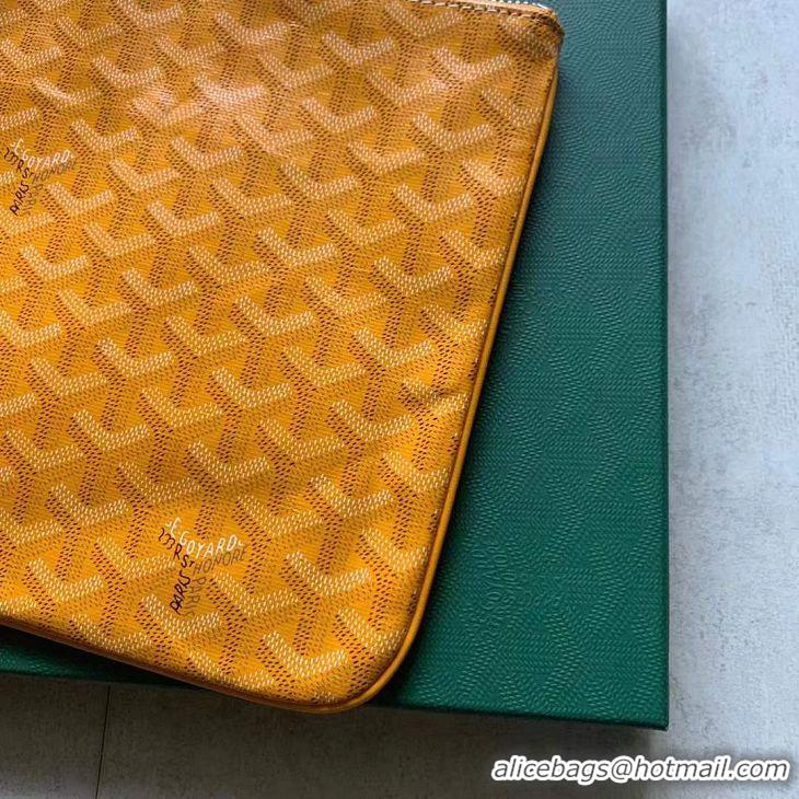 Discount Goyard Original Senat Pouch iPad Bag Small S020115 Yellow