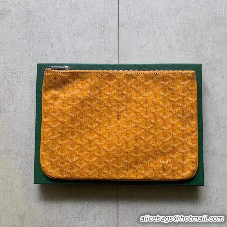 Discount Goyard Original Senat Pouch iPad Bag Small S020115 Yellow