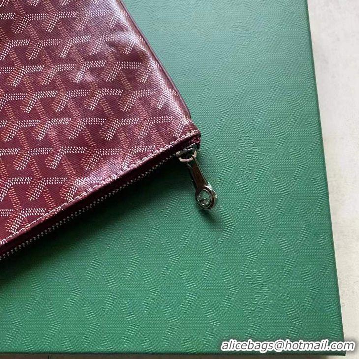 Generous Low Cost Goyard Original Senat Pouch iPad Bag Small S020115 Bungundy