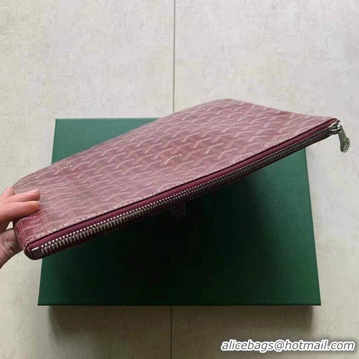 Generous Low Cost Goyard Original Senat Pouch iPad Bag Small S020115 Bungundy