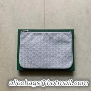 Cheapest Goyard Original Senat Pouch iPad Bag Small S020115 White