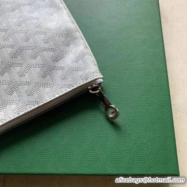 Cheapest Goyard Original Senat Pouch iPad Bag Small S020115 White