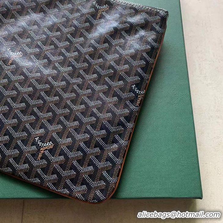 Discount Goyard Original Senat Pouch iPad Bag Small S020115 Black And Tan