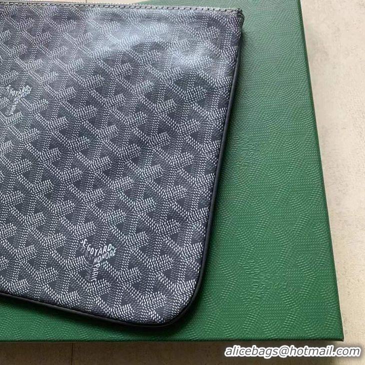 Low Price Goyard Original Senat Pouch iPad Bag Small S020115 Dark Grey