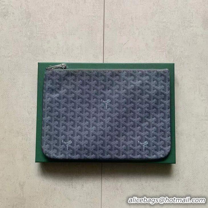 Low Price Goyard Original Senat Pouch iPad Bag Small S020115 Dark Grey