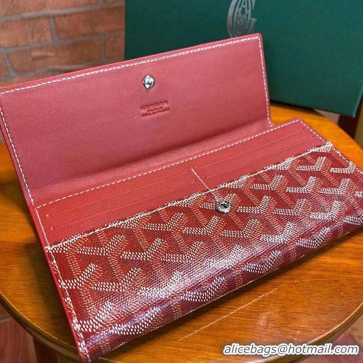 Cheapest Free Shipping Goyard Original Long Wallet 020174 Red