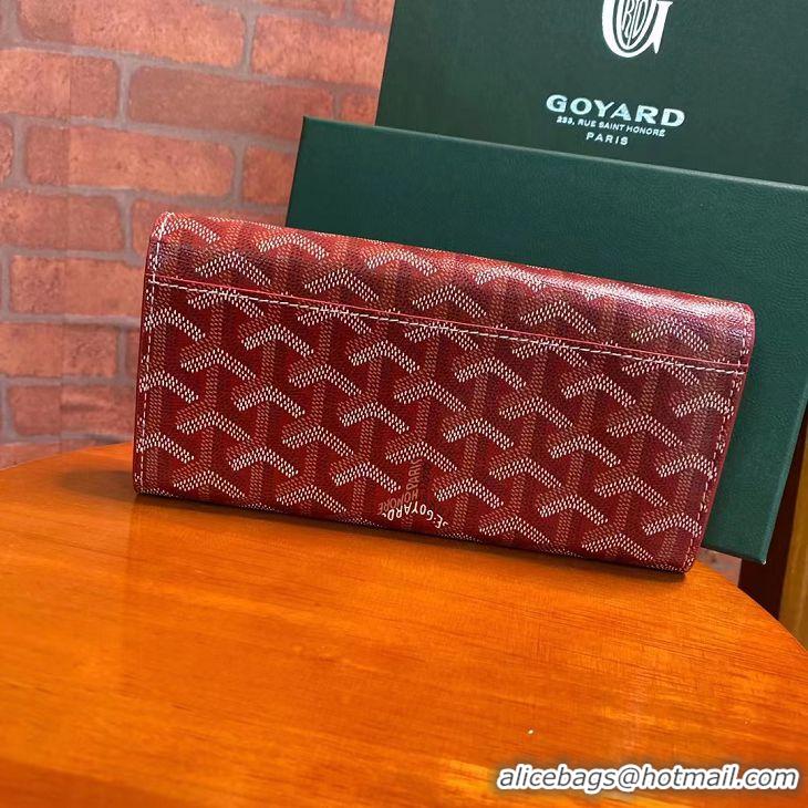 Cheapest Free Shipping Goyard Original Long Wallet 020174 Red