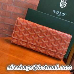 Best Low Price Goyard Original Long Wallet 020174 Orange