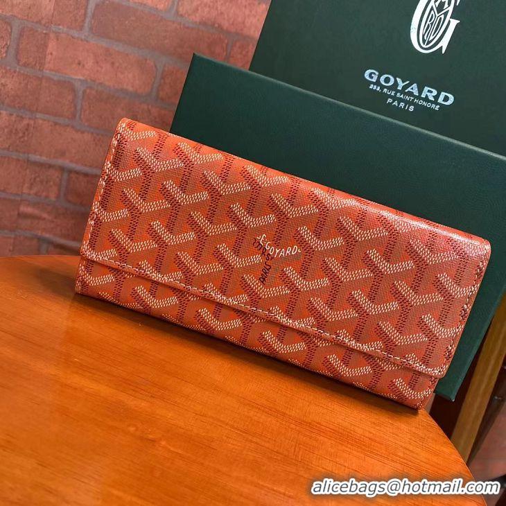 Best Low Price Goyard Original Long Wallet 020174 Orange