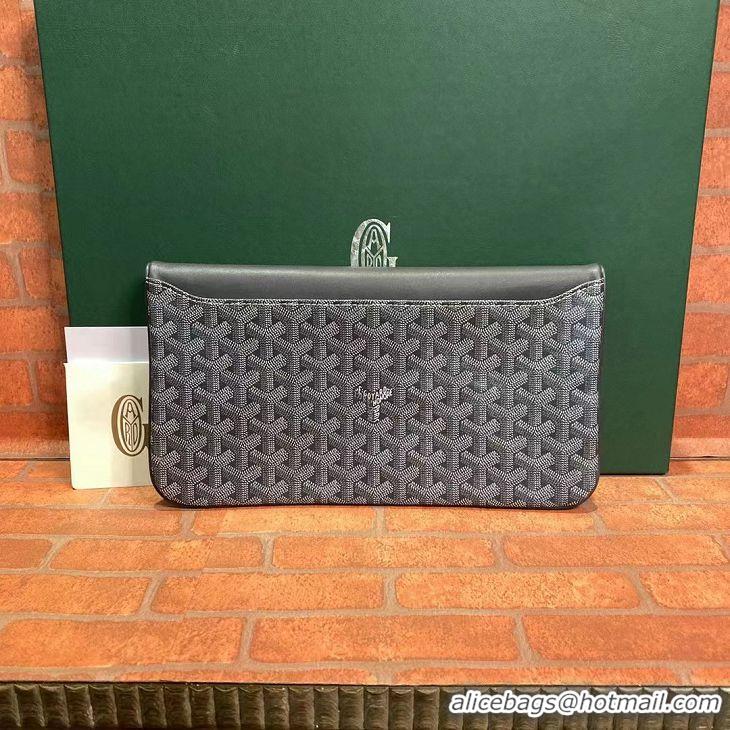 Free Shipping Goyard Original Sainte Marie Clutch Bag 8929 Dark Grey