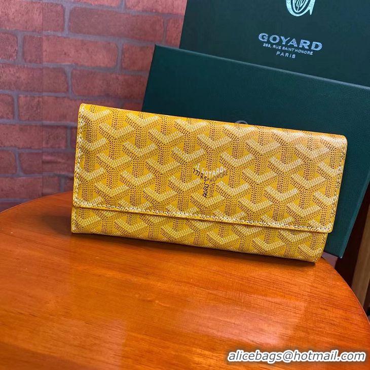 Grade Low Cost Goyard Original Long Wallet 020174 Yellow