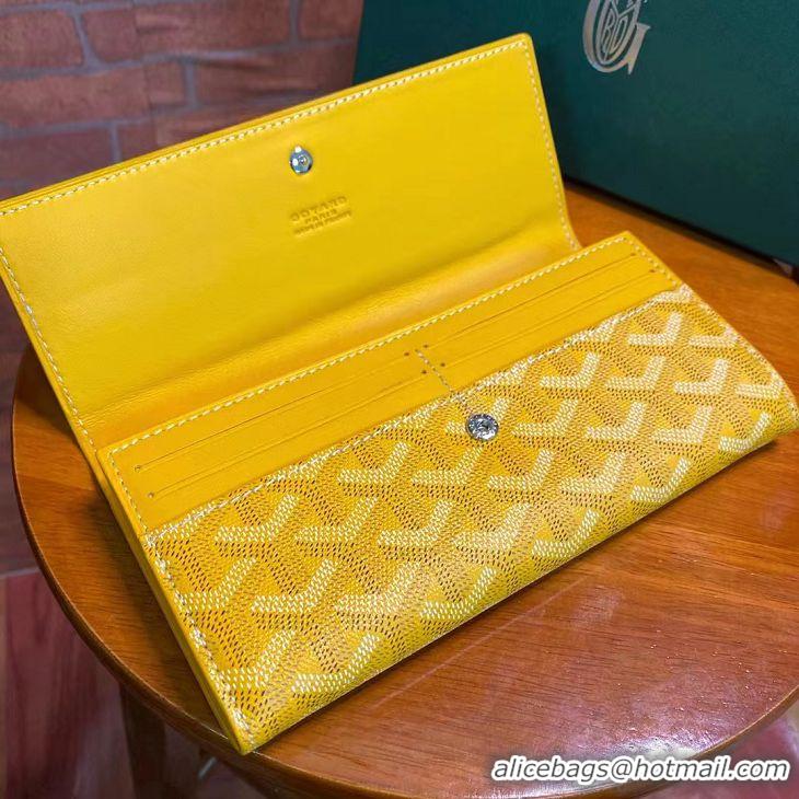 Grade Low Cost Goyard Original Long Wallet 020174 Yellow