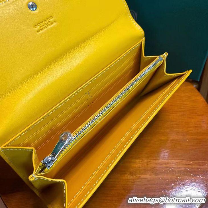 Grade Low Cost Goyard Original Long Wallet 020174 Yellow