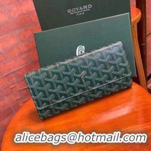 Free Shipping Discount Goyard Original Long Wallet 020174 Green