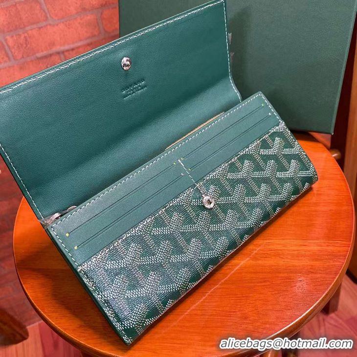 Free Shipping Discount Goyard Original Long Wallet 020174 Green