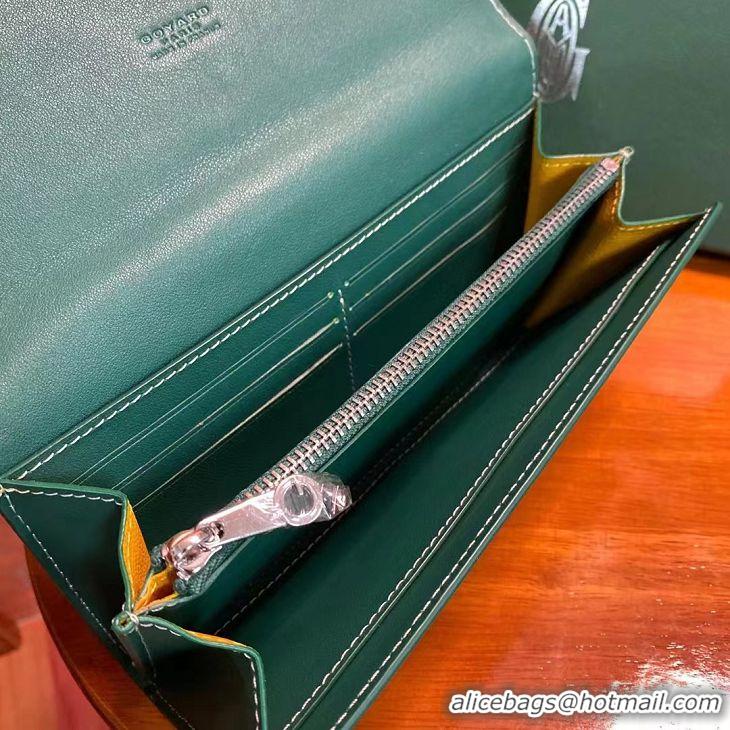 Free Shipping Discount Goyard Original Long Wallet 020174 Green