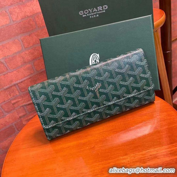 Free Shipping Discount Goyard Original Long Wallet 020174 Green