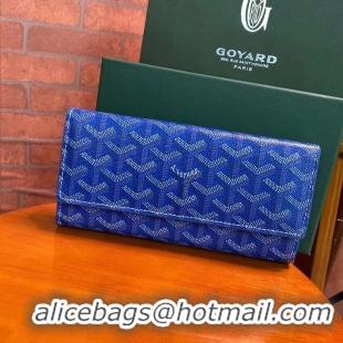 Inexpensive Goyard Original Long Wallet 020174 Light Blue