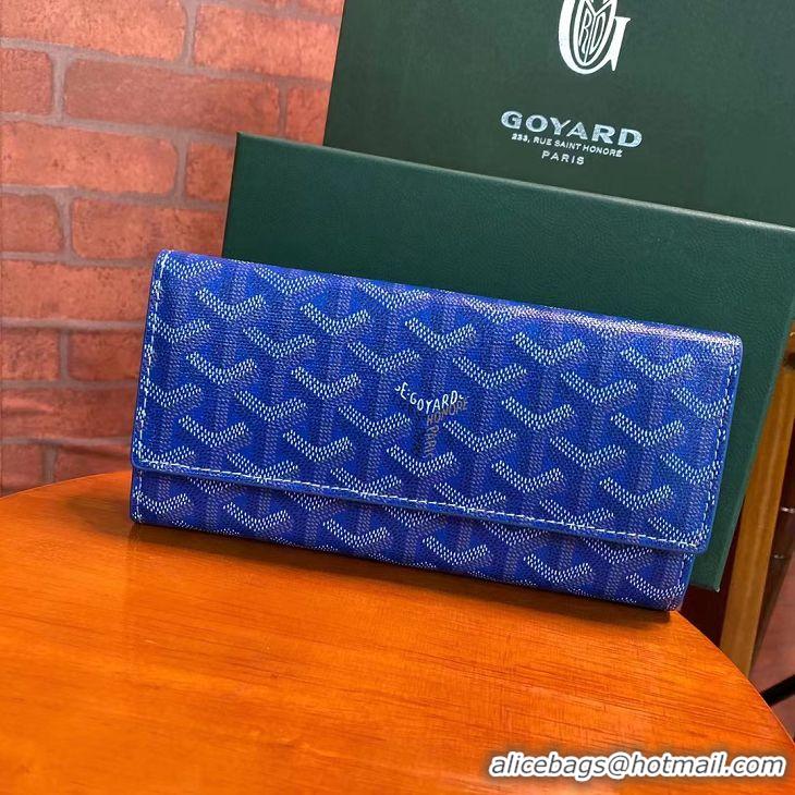 Inexpensive Goyard Original Long Wallet 020174 Light Blue